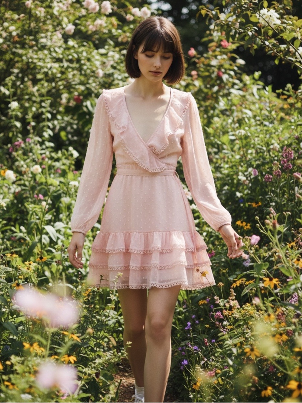 ASOS Dress Sz 4 Pink Miniโ Miss Selfridge Fairy Babydoll Party Y2K Prom NEW